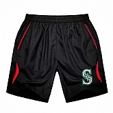 Men's Seattle Mariners Black Red Stripe MLB Shorts